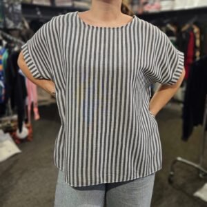 ŽENSKA KRATKA PRUGASTA MAJICA-MILKA MODA