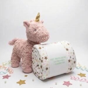 POKLON SET DEKA+PLIŠANI JEDNOROG