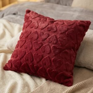 UKRASNA JASTUČNICA 45X45CM-3D SRCA