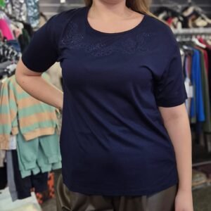 ŽENSKA KRATKA MAJICA SA CIRKONIMA-MISSADA